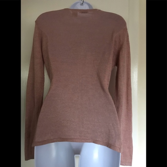 Arden B , size S , women long sleeves sweater, down button , move -Pink color - Picture 3 of 10